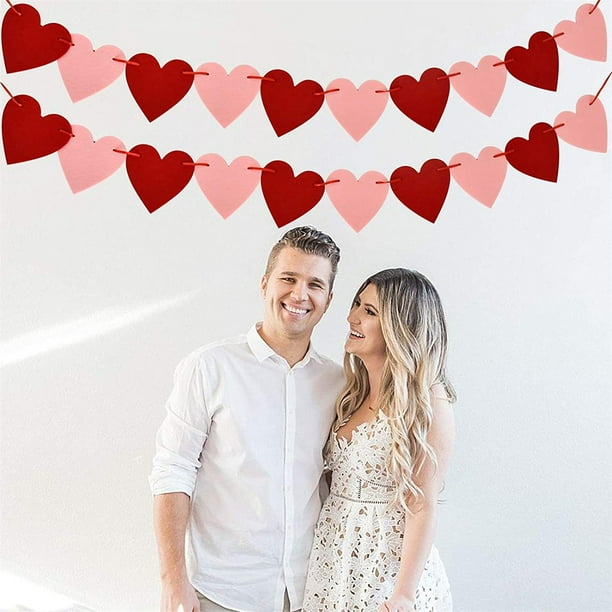Engagement Valentines Day Fireplace Decor I Love You Everyday Banner Red Glittery Valentines Day Banner for Valentines Day Party Decorations Wedding Anniversary Party Decorations Photo Props